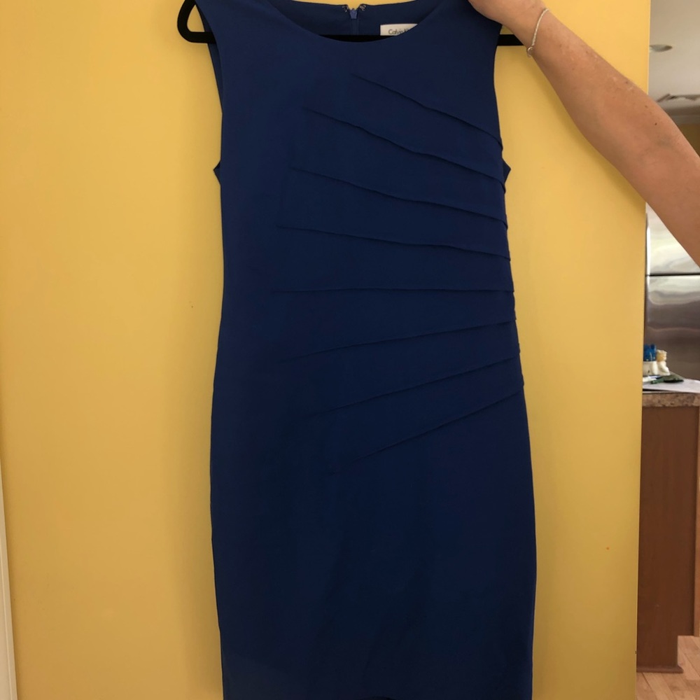 Navy Blue Calvin Klein Midi Dress